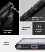 ⁦Ringke Fusion-X for Samsung Galaxy S26 Ultra Case [Heavy Duty X-Frame] Rugged Shockproof Bumper Protective Cover with Non-Slip Side Grip - Camo Black⁩ - الصورة ⁦9⁩