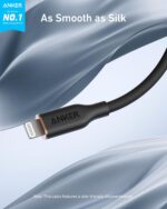 ⁦كابل من انكر بطول 1.83 متر نوع USB-A إلى لايتنينج متوافق مع آيفون وآيباد وآيبود وايربودز⁩ - الصورة ⁦2⁩