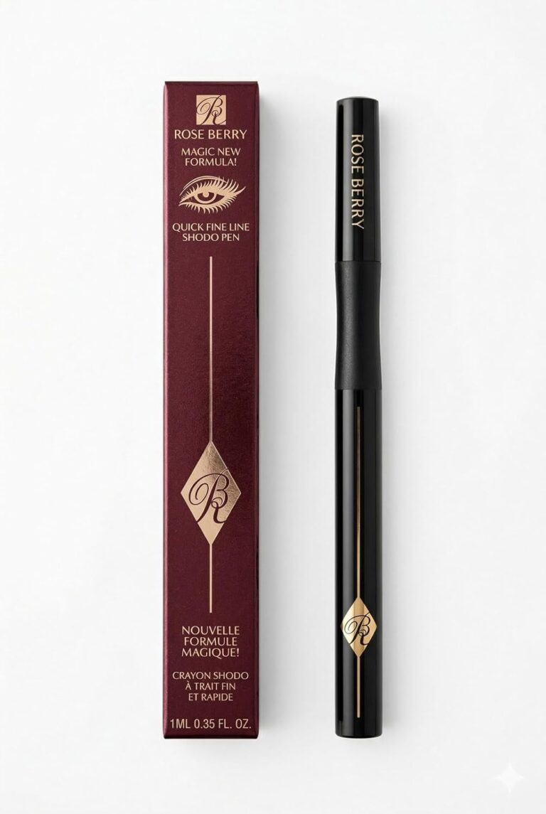 Rose Berry Quick Fine Line Shodo Pen Liquid Eyeliner, Magic New Formula, 1ml, Black