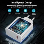 ⁦شاحن سريع 67 وات بكابل USB نوع سي بطول 1 متر متوافق مع ريدمي نوت 11/11s/11T/مي 11 الترا/12S الترا/12 لايت/12/12X/11 لايت/ريدمي نوت 11 برو/بوكو F4/بوكو X4 GT/F4 برو/بوكو M4 برو/X3 GT، أبيض⁩ - الصورة ⁦2⁩