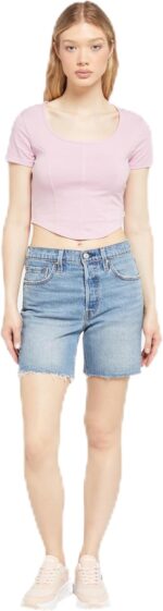 Levi's Womens 501 Original High-Rise Mid-Thigh Jean Shorts Casual Shorts (pack of 1)