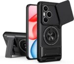 Case Cover Shock Resistant UNBLACK Protect Camera TPU + PC With KickStand Compatible with honor 400 pro (Black)