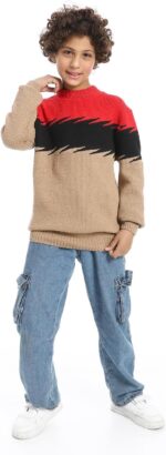 ⁦CAESAR Boys boys wool pullover with multi design boys wool pullover with multi design⁩ - الصورة ⁦4⁩