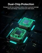 ⁦شاحن باور بانك 10000 مللي أمبير في الساعة من بيلكن، شاحن محمول رفيع مزود بمنفذي USB-C، مع عرض رقمي للبطارية، شحن 20 واط لآيفون سلسلة 16 و15 وسامسونج جالاكسي S25 وS24 وبكسل 9 واي باد وغيرها، أسود⁩ - الصورة ⁦10⁩