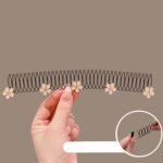 ⁦مشبك تثبيت الشعر على شكل حرف U بتصميم غير مرئي قابل للتمدد ومزين بزهرة مناسب لتصفيف الشعر القصير⁩ - الصورة ⁦4⁩