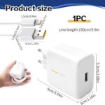 شاحن سريع 65 وات لموبايل أوبو سوبرفوك، مع كابل USB نوع C بطول 1.5 م، متوافق مع فايند X7/X6/X5/X3/X2 برو رينو 11/10/8/7/6، A96/A94/A77، شحن USB نوع C