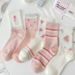"جوارب ""سمارت إيدج"" النسائية الأنيقة بطبعة نسائية فواكة ، صيفى جوارب طويلة للكاحل، أنيقة للغاية، طقم من 6 أزواج بألوان متنوعة. تصميم عصري للنساء والفتيات "