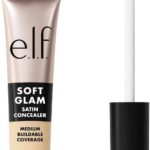 e.l.f. Soft Glam Satin Concealer, Medium Coverage for Impurities and Eye Area, Does Not Soop, Long-Lasting, Vegan and Cruelty Free, 12 Fair Warm