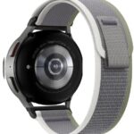 حزام نايلون مقاس 22 مم بمقابض متوافقة مع هواوي GT3 46 - GT2 46 - GT2 Pro GT1 46، حزام رياضي مضفر من النايلون المنسوج قابل للتعديل باللون الاخضر والابيض
