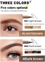 ⁦mysouqeg | 1 pcs - 4-Tip Brow Tint Pen, Four-Prong Eyebrow Pencil, 0.15mm Ultra-Fine Nib, 3D Natural Look, Smudge-Proof, 24-Hour Sweat Resistance - Gray Brown 1 Pcs⁩ - الصورة ⁦4⁩