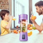⁦كوب خلاط محمول أرجواني - خلاط عصارة كهربائي يعمل بوصلة USB، سعة 380 مل، ست شفرات، رائع لعمل مخفوق الحليب وعصائر السموذي⁩ - الصورة ⁦8⁩
