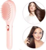 ⁦فرشاة شعر مضادة للكهرباء الساكنة، مشط تدليك فروة الرأس المحمول، فرشاة فك التشابك خالية من التشابك مع شعيرات بلاستيكية، مقبض بلاستيكي ABS، لجميع أنواع الشعر⁩ - الصورة ⁦4⁩