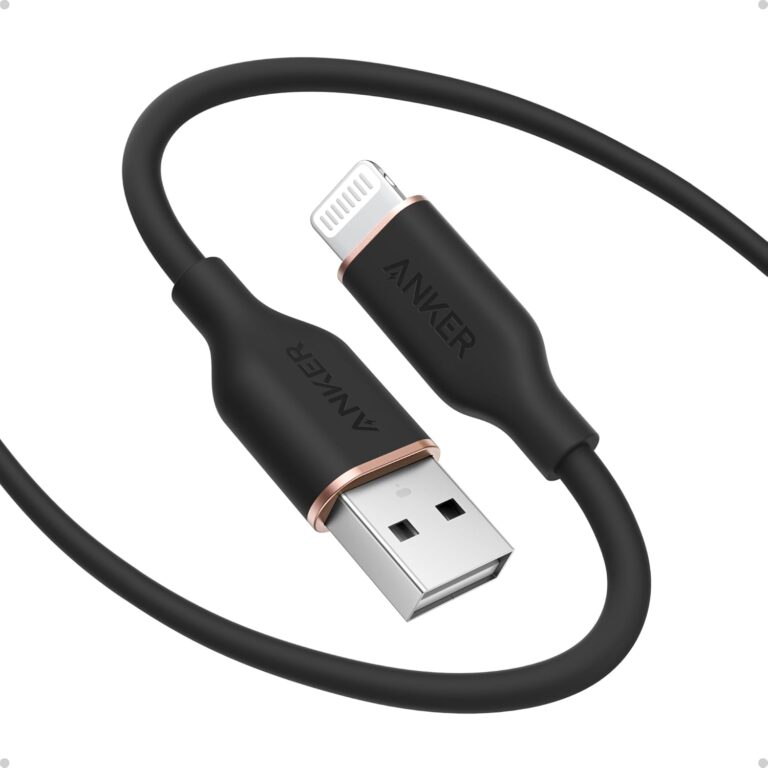 كابل من انكر بطول 1.83 متر نوع USB-A إلى لايتنينج متوافق مع آيفون وآيباد وآيبود وايربودز