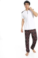 بيجامة من القطن بنصف كم للرجال من سيزر، 2 قطعة