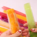⁦اكياس ايس بوب مستوردة خالية من البيسفينول ايه - انابيب فريزر للاستعمال مرة واحدة مع اغلاق بسحاب لتحضير الوجبات الخفيفة الصحية وعصي الزبادي والعصير وعصائر الفاكهة والحلوى المثلجة في المنزل او اثناء⁩ - الصورة ⁦2⁩