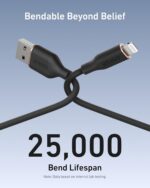 ⁦كابل من انكر بطول 1.83 متر نوع USB-A إلى لايتنينج متوافق مع آيفون وآيباد وآيبود وايربودز⁩ - الصورة ⁦4⁩