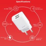 ⁦شاحن USB بمنفذين 12 واط وكابل شحن USB A إلى نوع C (1 متر)، شاحن سريع، مزود طاقة، شاحن سفر، محول طاقة، واسع التوافق من ليف⁩ - الصورة ⁦3⁩