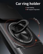 Case Cover Shock Resistant UNBLACK Protect Camera TPU + PC With KickStand Compatible with honor 400 pro (Black) - الصورة 4
