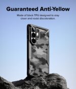 ⁦Ringke Fusion-X for Samsung Galaxy S26 Ultra Case [Heavy Duty X-Frame] Rugged Shockproof Bumper Protective Cover with Non-Slip Side Grip - Camo Black⁩ - الصورة ⁦5⁩