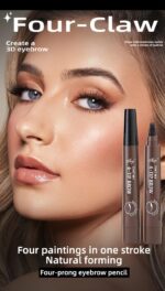 ⁦mysouqeg | 1 pcs - 4-Tip Brow Tint Pen, Four-Prong Eyebrow Pencil, 0.15mm Ultra-Fine Nib, 3D Natural Look, Smudge-Proof, 24-Hour Sweat Resistance - Gray Brown 1 Pcs⁩ - الصورة ⁦3⁩