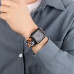 ⁦حلقة رياضية من جراتولاتيو متوافقة مع ساعة آبل سيريز 10 و9 و8 و7 و6 و5 و4 و3 و2 و1 وإس إي وألترا، مصنوعة من النايلون المغناطيسي للجنسين، مقاس 14-21 سم⁩ - الصورة ⁦5⁩