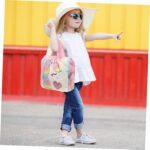 ⁦شنطة يد طويلة تمر بالجسم بتصميم يونيكورن من كيتشفو صغيرة للبنات اميرة منفوشة محافظ لطيفة بلون ارجواني⁩ - الصورة ⁦2⁩