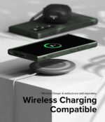 ⁦جراب اونيكس [ملمس جيد في اليد] من رينجكي متوافق مع سامسونج جالاكسي S24 الترا 5G، - أخضر غامق، حافظة بسيطة، البولي يوريثين الحراري⁩ - الصورة ⁦9⁩