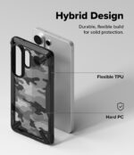 ⁦Ringke Fusion-X for Samsung Galaxy S26 Ultra Case [Heavy Duty X-Frame] Rugged Shockproof Bumper Protective Cover with Non-Slip Side Grip - Camo Black⁩ - الصورة ⁦8⁩