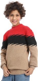 ⁦CAESAR Boys boys wool pullover with multi design boys wool pullover with multi design⁩ - الصورة ⁦2⁩
