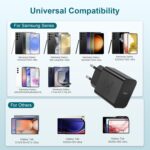 ⁦شاحن USB نوع C بقدرة 45 وات بتقنية الشحن السريع 2.0 متوافق مع أجهزة سامسونج جالاكسي (S23، S23 الترا، S22، نوت 20 الترا وغيرها)، بتقنية PPS وPD 3.0، يأتي مع كابل شحن نوع C بقدرة 5 أمبير وطول 2 متر⁩ - الصورة ⁦6⁩