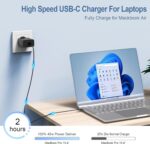 ⁦شاحن USB نوع C بقدرة 45 وات بتقنية الشحن السريع 2.0 متوافق مع أجهزة سامسونج جالاكسي (S23، S23 الترا، S22، نوت 20 الترا وغيرها)، بتقنية PPS وPD 3.0، يأتي مع كابل شحن نوع C بقدرة 5 أمبير وطول 2 متر⁩ - الصورة ⁦3⁩