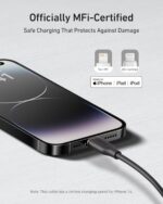 ⁦كابل من انكر بطول 1.83 متر نوع USB-A إلى لايتنينج متوافق مع آيفون وآيباد وآيبود وايربودز⁩ - الصورة ⁦6⁩