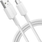 كابل من أنكر بطول 914.4 مليمتر نوع USB متوافق مع USB-A وUSB-C والآيفون والهواتف الذكية