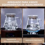 ⁦فلتر V60، مصفاة V60، اداة تقطير القهوة مصنوعة من الزجاج، طقم ماكينة تحضير القهوة V60-02، اداة صب ومصفاة قهوة بنظام V60 02، قهوة مناسبة لـ1 الى 3 اشخاص، 600 مل⁩ - الصورة ⁦2⁩