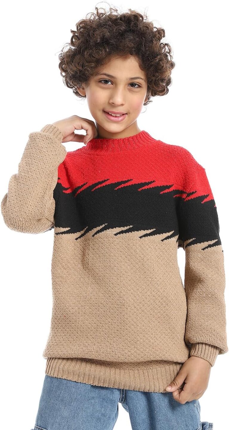 CAESAR Boys boys wool pullover with multi design boys wool pullover with multi design