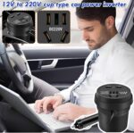 ⁦محول كهرباء للسيارة بشكل كوب بقدرة 150 واط مزود بـ3 منافذ USB للشحن السريع ومقبس تيار متردد 220 فولت، مناسب لمركبات 12 و24 فولت، محول طاقة محمول لشحن اللابتوب والجوال أثناء التنقل⁩ - الصورة ⁦4⁩