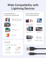 ⁦كابل من انكر بطول 1.83 متر نوع USB-A إلى لايتنينج متوافق مع آيفون وآيباد وآيبود وايربودز⁩ - الصورة ⁦5⁩