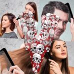 ⁦مشط شعر احترافي بتصميم جمجمة، مصنوع من مادة ABS، احمر وابيض، بطول 22 سم، اداة تصفيف لفك تشابك الشعر للرجال والنساء⁩ - الصورة ⁦9⁩