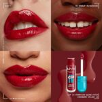 ⁦أحمر شفاه من نيكس بروفيشنال ميكب سائل لامع بلون كرانبيري سبلاش⁩ - الصورة ⁦3⁩