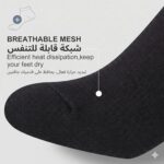 ⁦6 ازواج شرابات قصيره قطن ليكرا سوداء للرجال والنساء – جوارب انكل للجنسين جيدة التهوية للجيم والسفر والعمل⁩ - الصورة ⁦8⁩