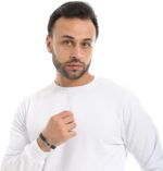 ⁦سويت شيرت بيسيك سادة بياقة دائرية للرجال من اندورا⁩ - الصورة ⁦4⁩