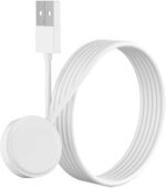 ⁦شاحن لاسلكي مغناطيسي للساعات الذكية، متوافق مع موديلات X8 ultra/X8+ ultra/X8 ultra max/X9 ultra/X9+ ultra/X9 ultra 2/X9+ ultra 2. أبيض⁩ - الصورة ⁦2⁩