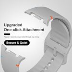 ⁦سوار ساعة من السيليكون من Next Store متوافق مع Samsung Galaxy Watch 8 و 8 Classic، حزام بديل ناعم ومتين للرجال والنساء، مريح في الارتداء، مقاوم للعرق وسريع الفك والتركيب. (رمادي)⁩ - الصورة ⁦3⁩