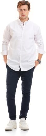 ⁦قميص بقصة ضيقة سليم فت وأكمام طويلة من دوت جينز وير⁩ - الصورة ⁦2⁩