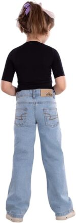 ⁦بنطلون بأرجل واسعة موديل wl01 235 للبنات من ايجي وير، لون أزرق فاتح⁩ - الصورة ⁦3⁩