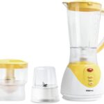 خلاط لصنع عصائر السموذي BL-5200 بقدرة 500 واط وسعة 1.5 لتر مع مطحنة ومفرمة ووظيفة سحق الثلج بلون أزرق من بلاك اند وايت