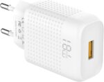 شاحن سريع GP-C43 بقدرة 18 واط مع كابل USB-A الى USB-C من جي باور، متوافق مع سلسلة ايفون 15/16/17 وبيكسل وسامسونج جالكسي وشاومي وايباد - ابيض
