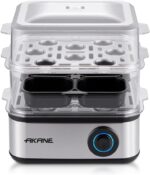⁦AKANE Egg Boiler 500W A.80073 – Two-Layer Electric Egg Cooker with One-Touch Operation, Overheat Protection, Large Capacity, Fast Boiling, Compact Kitchen Appliance⁩ - الصورة ⁦2⁩