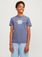 ⁦JACK & JONES Men's Junior Frederiksberg Box Crew-Neck Short-Sleeves T-Shirt (pack of 1)⁩ - الصورة ⁦3⁩