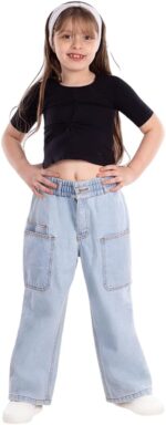 بنطلون بأرجل واسعة للبناتst02 291 من ايجي وير، لون أزرق فاتح